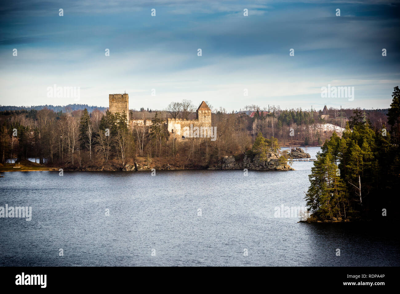 Ruins of Lichtenfels Castle. Lower Austria. Stock Photo