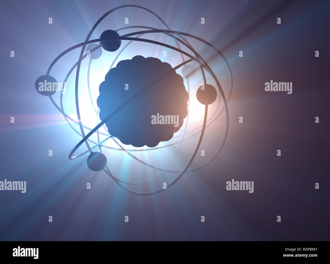 Atomic structure, illustration. Stock Photo