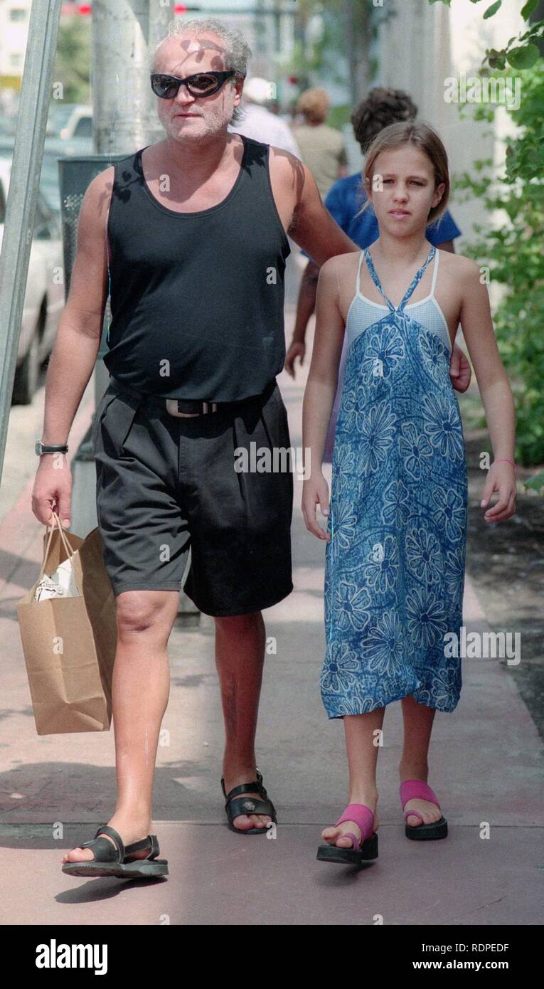 Gianni Versace and niece Allegra Versace 1997 Photo By Adam  Scull/PHOTOlink.net Stock Photo - Alamy