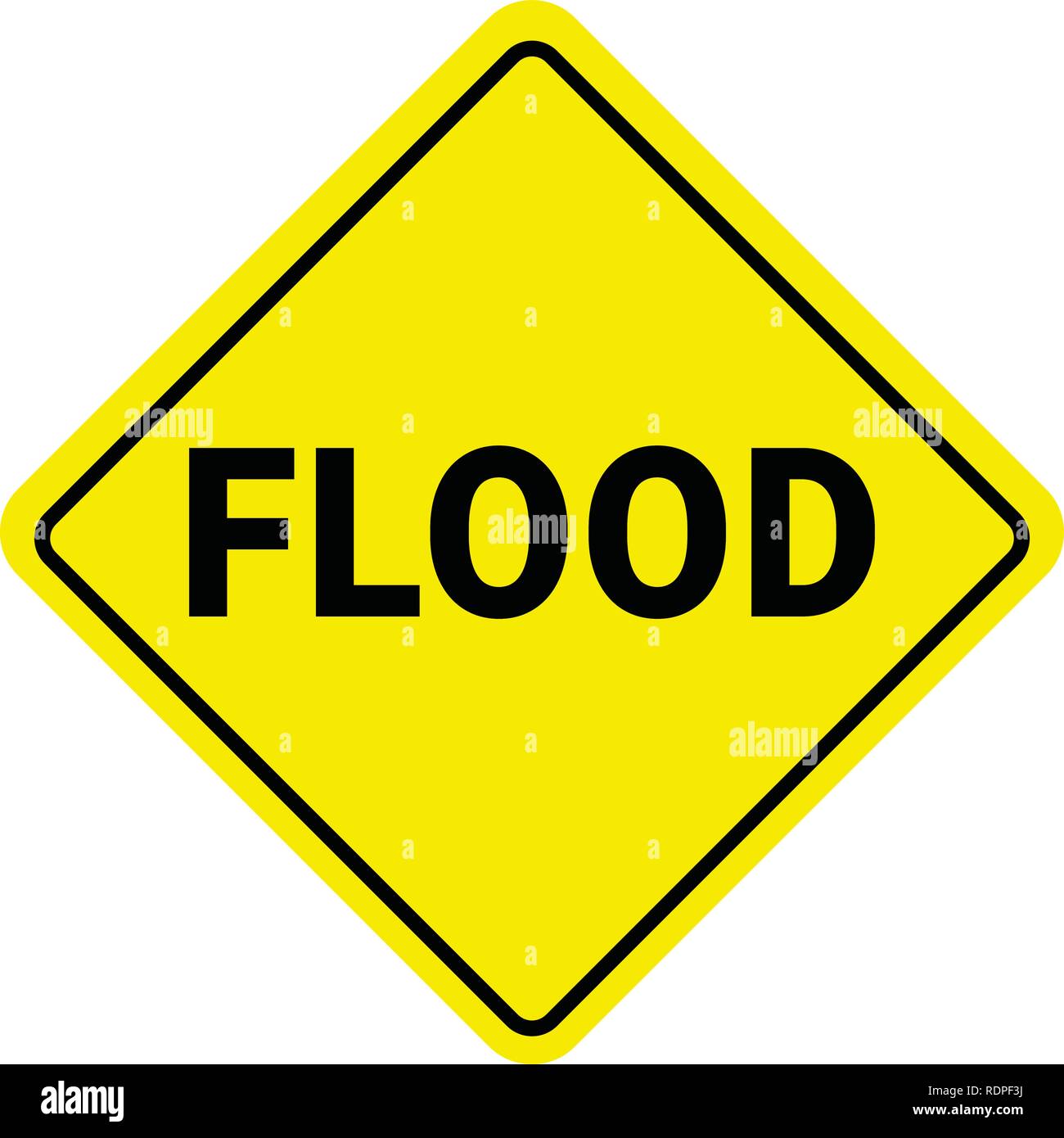 Warning Sign Flood Warning. Flash Flood Watch Stock Vector Image & Art