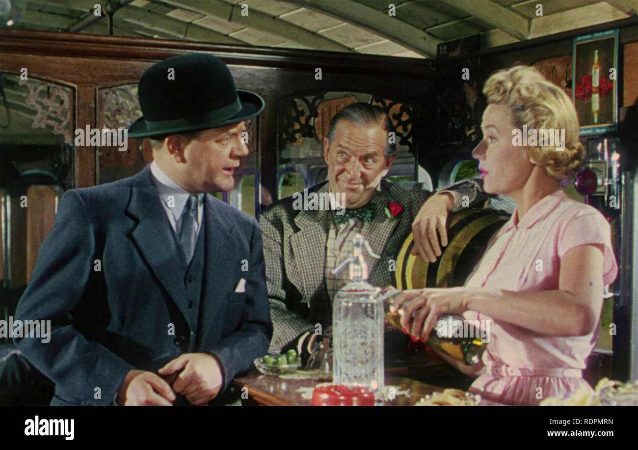 THE TITFIELD THUNDERBOLT 1953 Ealing Studios film with from left: Naughton Wayne, Stanley Holloway,Gabrielle Brune Stock Photo