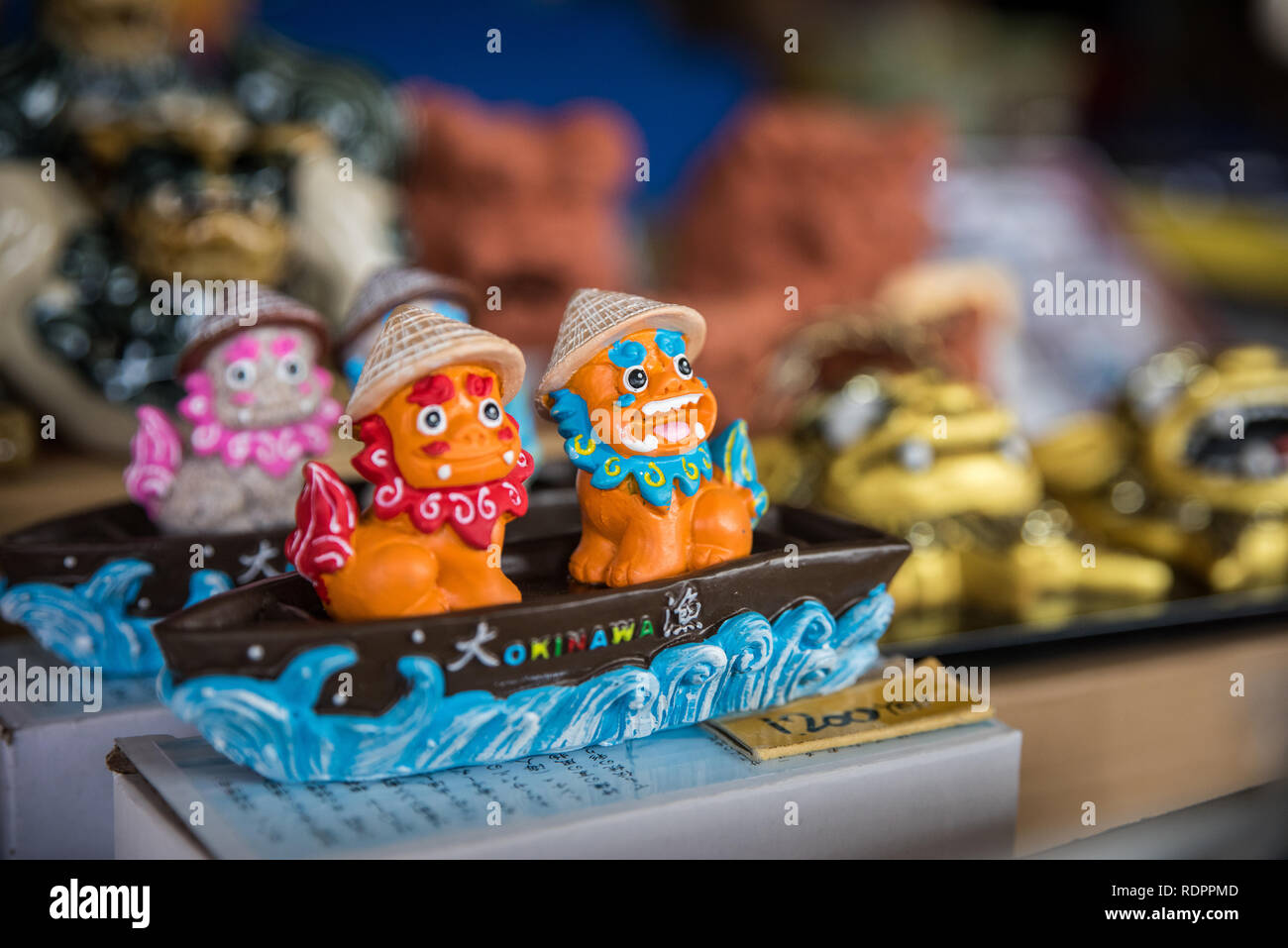 Okinawan Lion Dogs Gifts Souvenirs Stock Photo Alamy