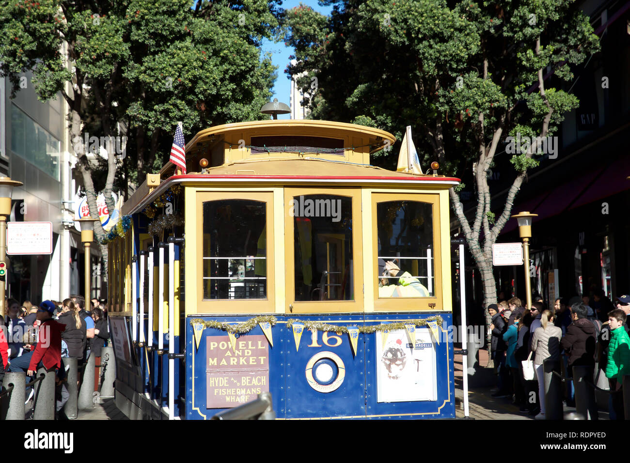 People queue around the block for a ride on the world famous San ...