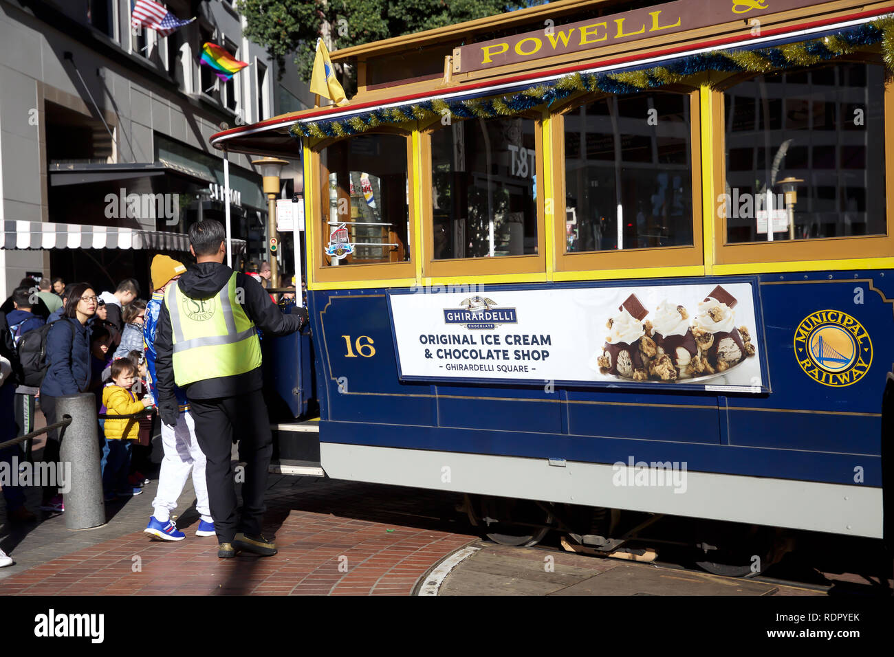 People queue around the block for a ride on the world famous San ...