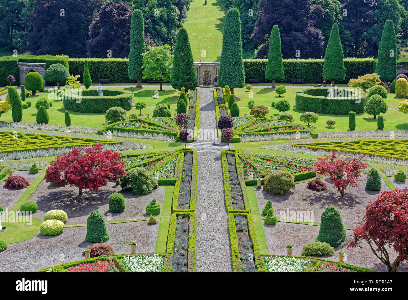 Drummond Castle Gardens near Crieff, Perthshire, Scotland, UK Stock Photo Alamy