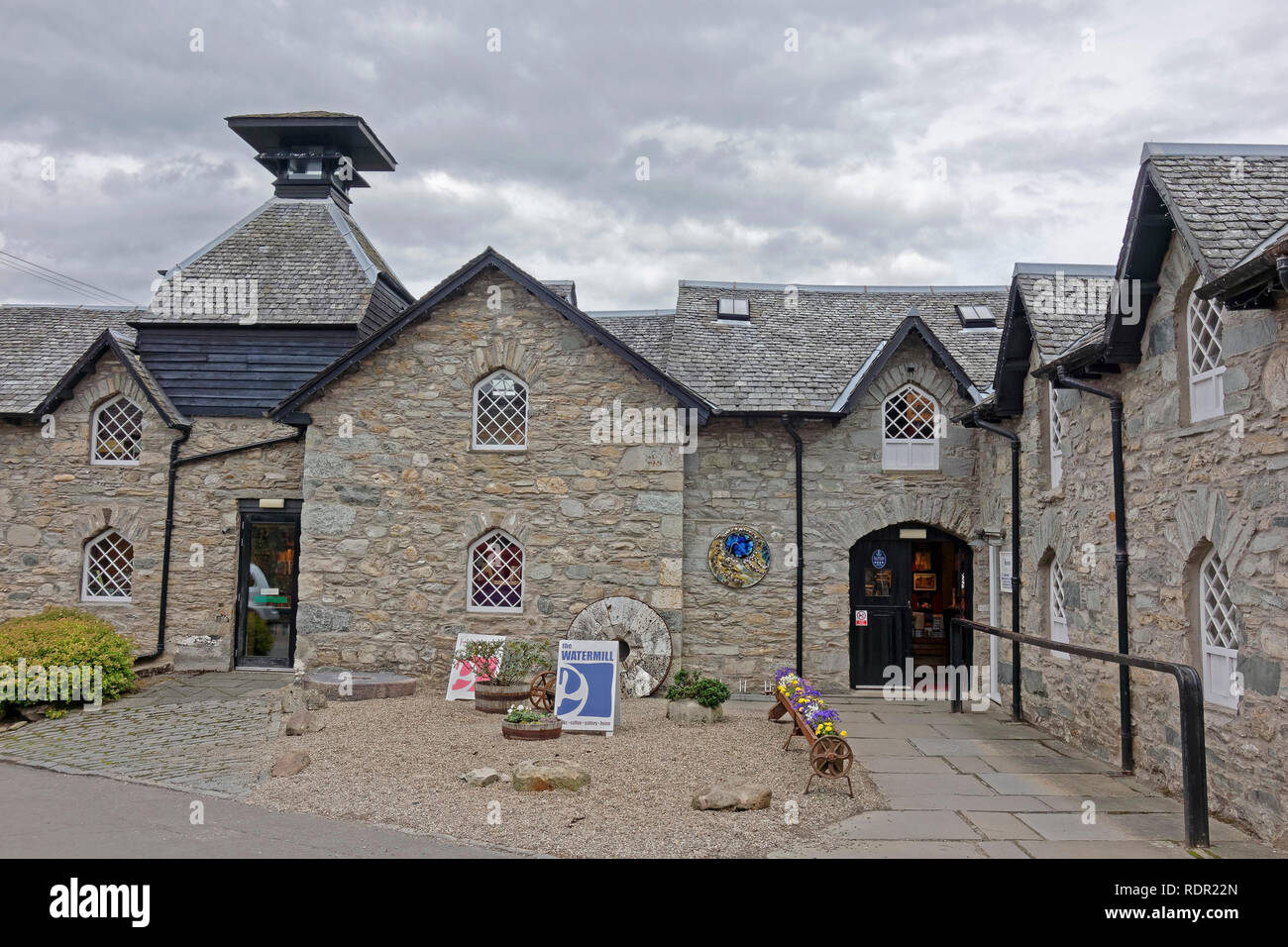 The Watermill Bookshop, Cafe and Gallery in Aberfeldy, Perthshire, Scotland, UK Stock Photo