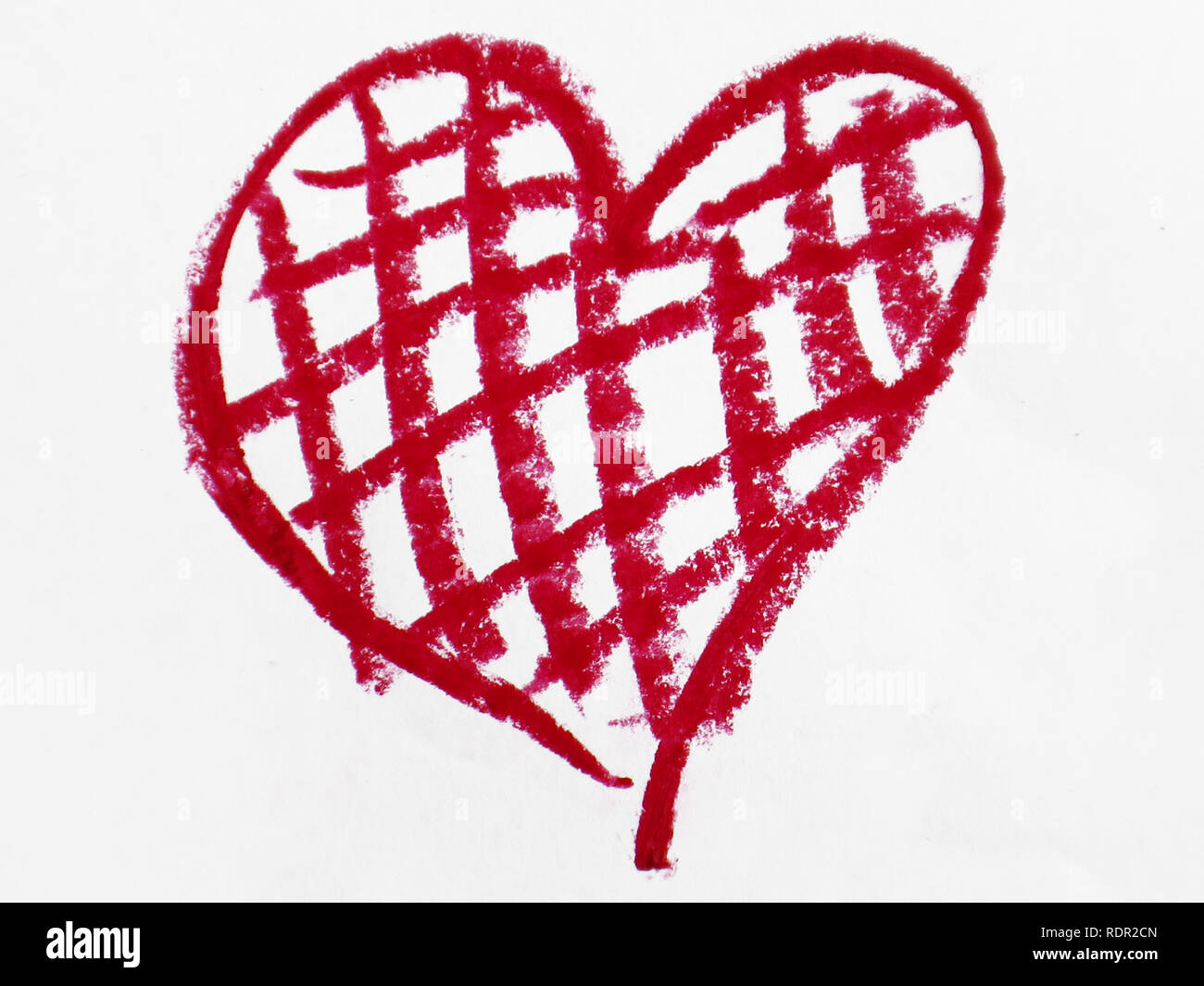 Red heart crayon hi-res stock photography and images - Alamy