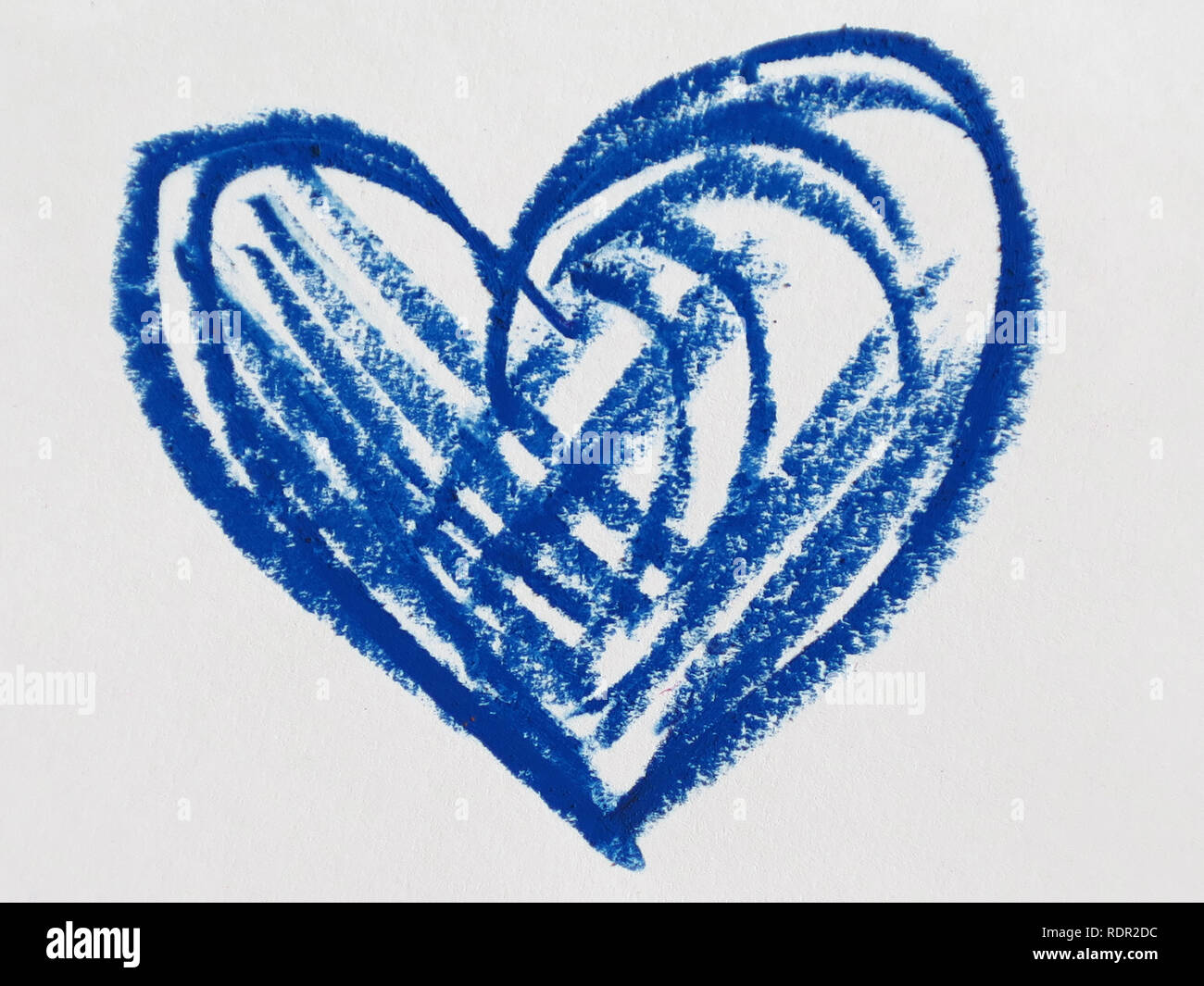 Blue heart shape on white background Stock Photo - Alamy