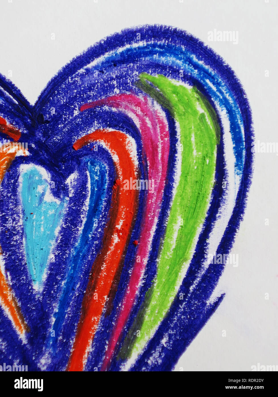 Colorful heart shape on white background Stock Photo - Alamy