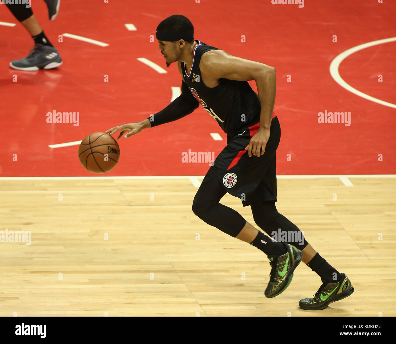Los Angeles, CA, USA. 18th Jan, 2019. LA Clippers forward Tobias Harris #34 during the Golden State Warriors vs Los Angeles Clippers at Staples Center on January 18, 2019. (Photo by Jevone Moore) Credit: csm/Alamy Live News Stock Photo