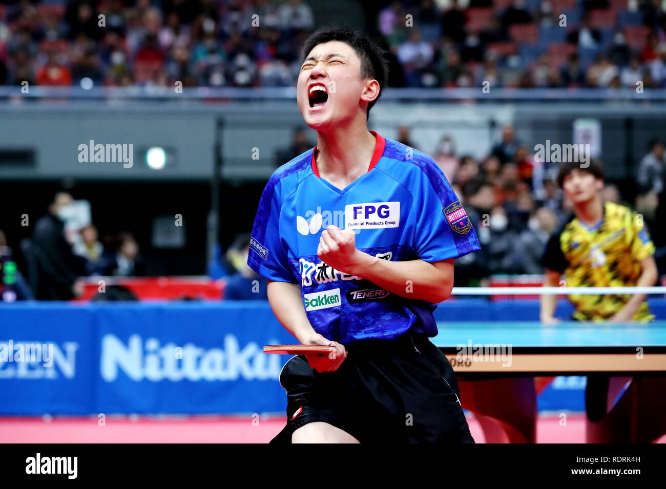 Osaka, Japan. 18th Jan, 2019. Tomokazu Harimoto Table Tennis : All Japan Table  Tennis Championships 2019 Men's