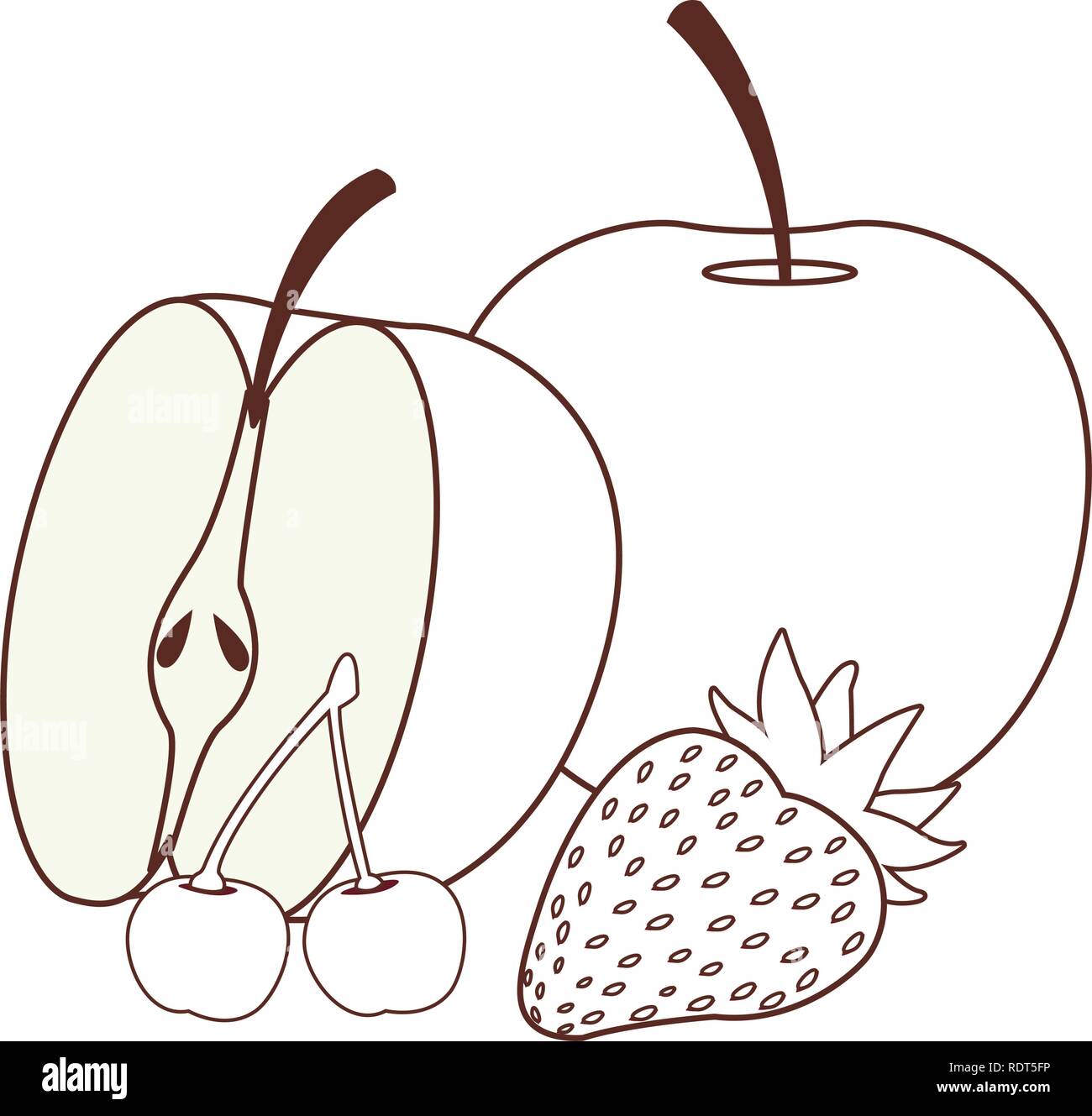 fruit set icon Stock Vector Image & Art - Alamy
