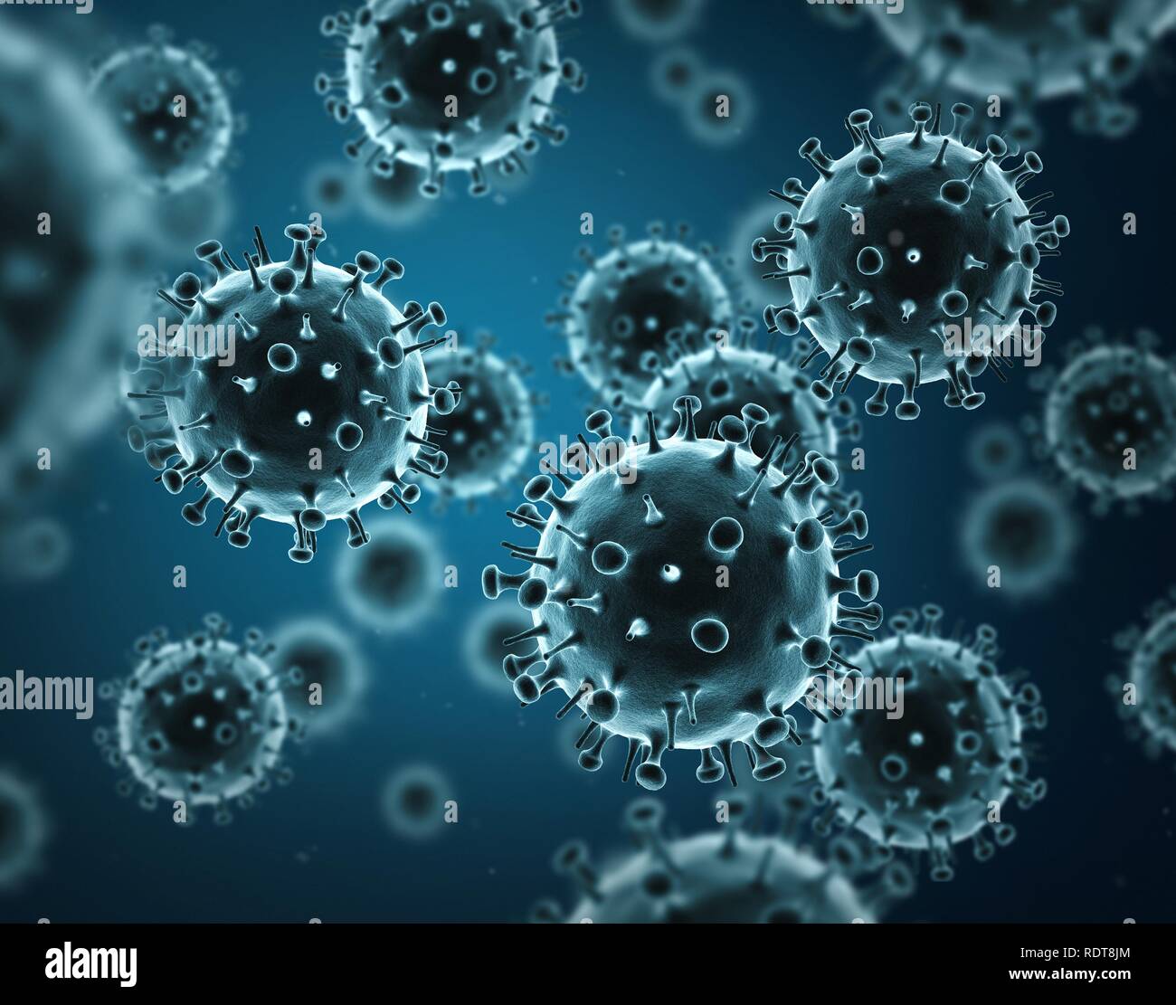 Influenza Virus H1N1 Stock Photo