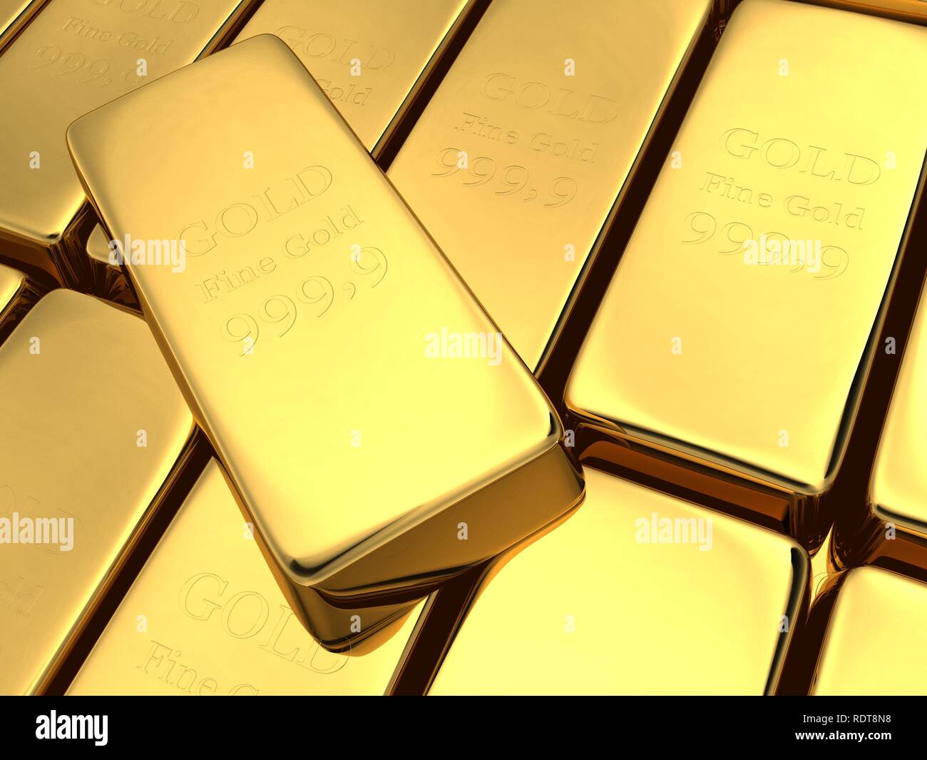 Gold bars Stock Photo
