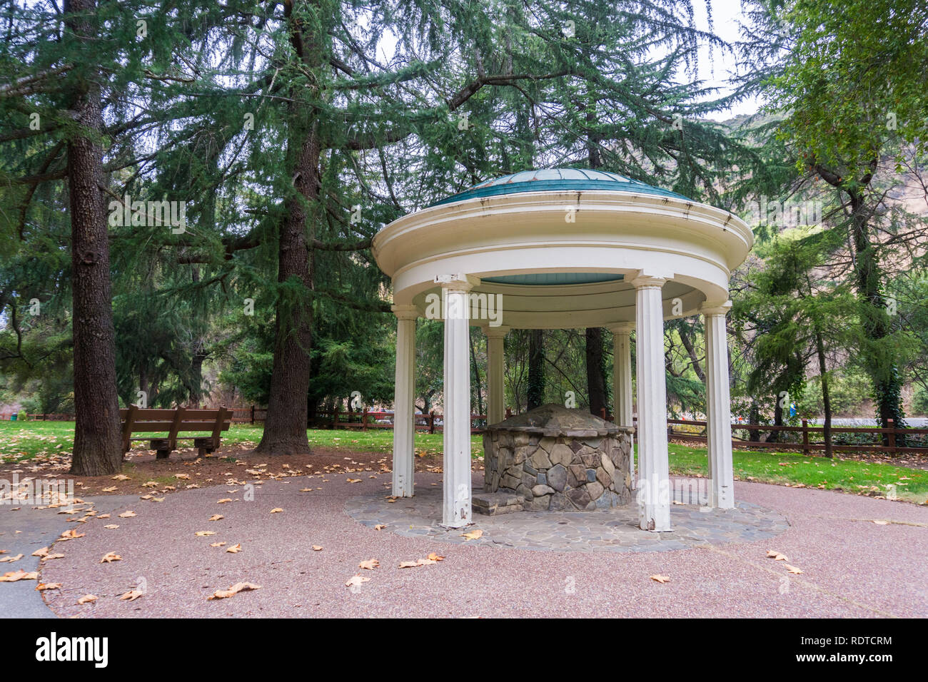 Covered water fountain in Alum Rock Park, San Jose, Santa Clara county