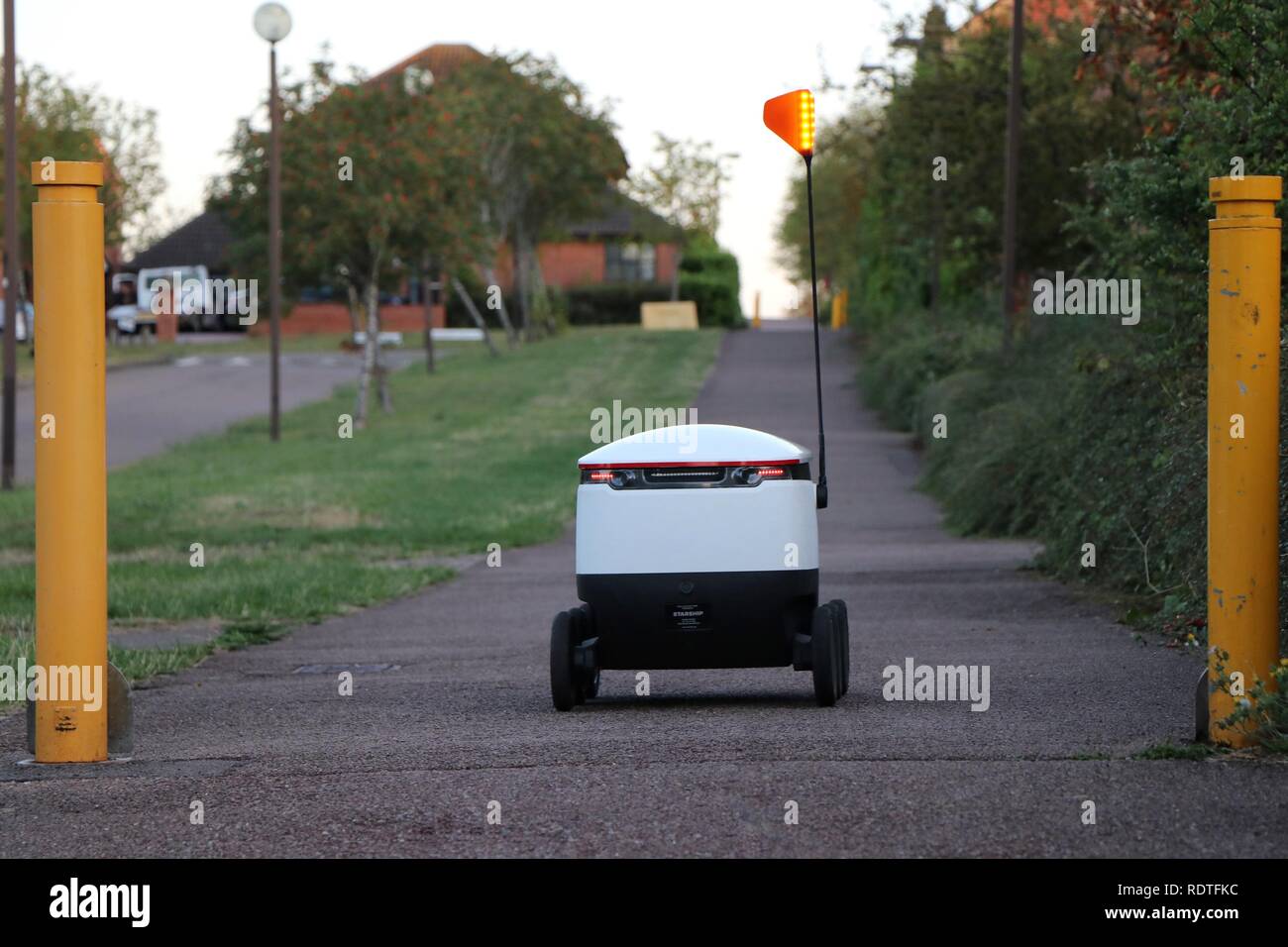 Delivery robot Stock Photo