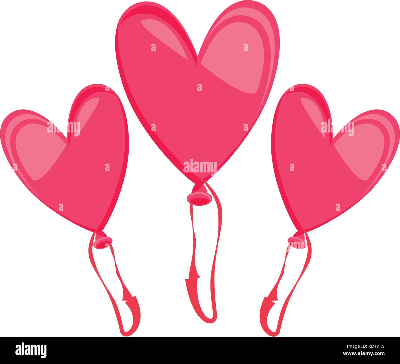 balloons helium in shape heart vector illustration design Stock Vector ...