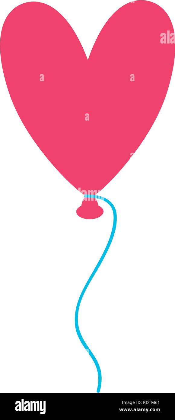 balloon helium in shape heart vector illustration design Stock Vector ...