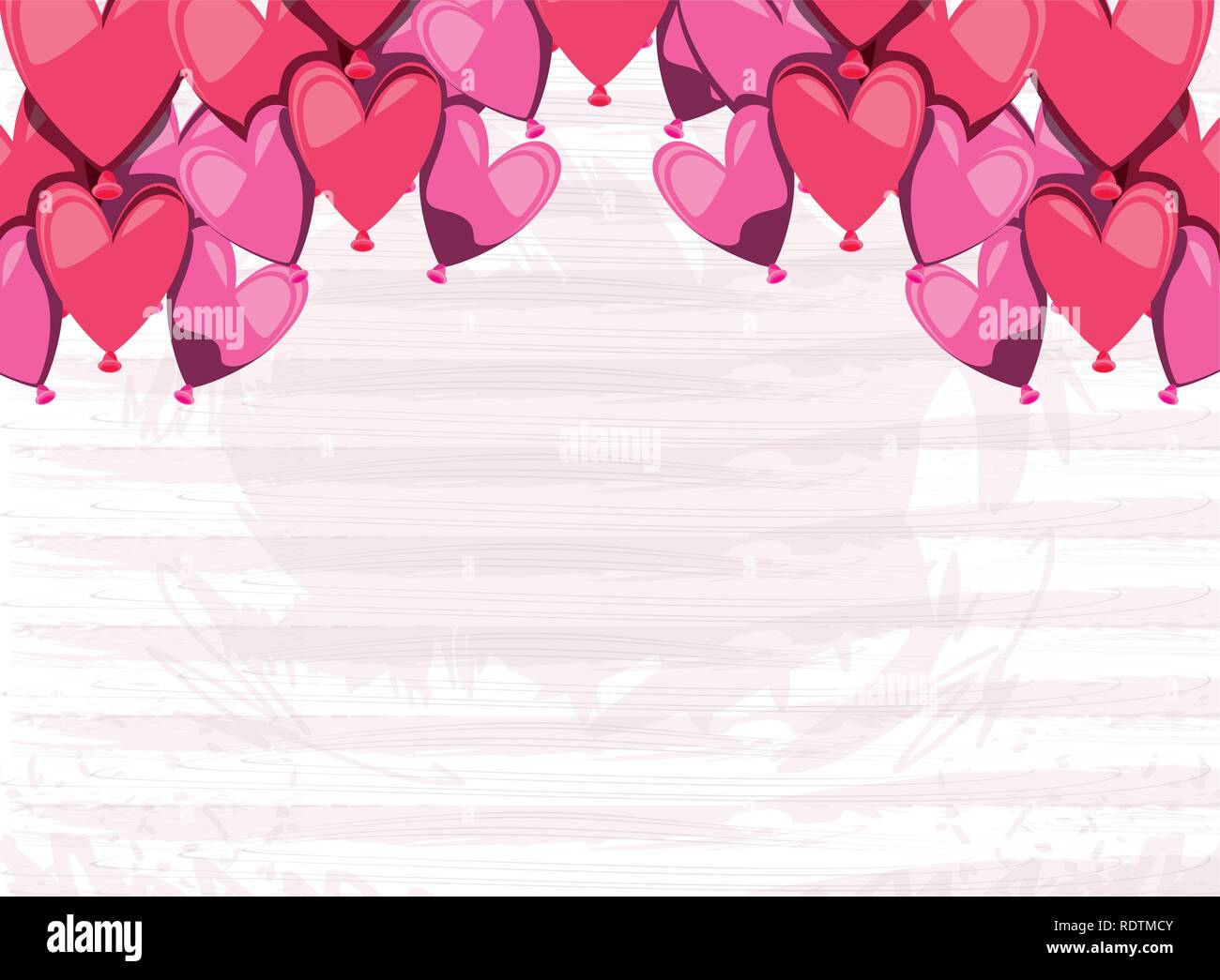 set of balloons helium in shape heart vector illustration design Stock ...