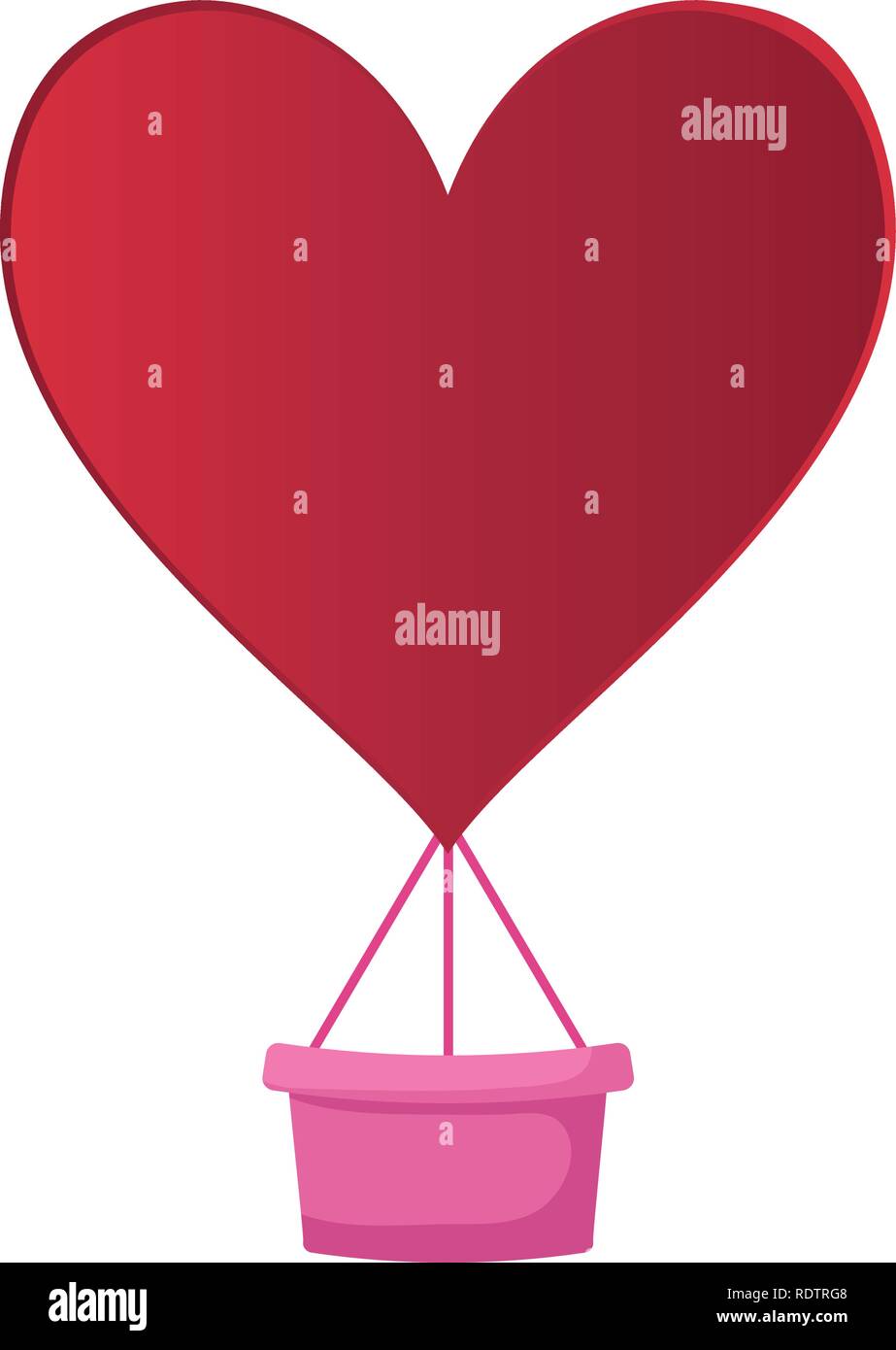 balloon air hot with heart shape vector illustration design Stock ...