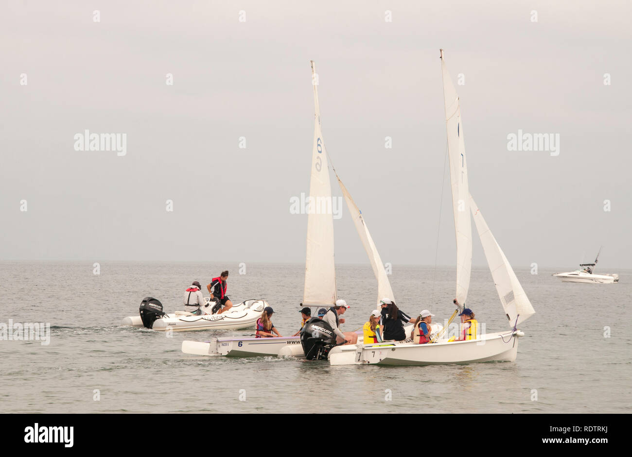 Summer holiday sailing lessons for children at Mt Eliza on Port Phillip Bay, Melbourne