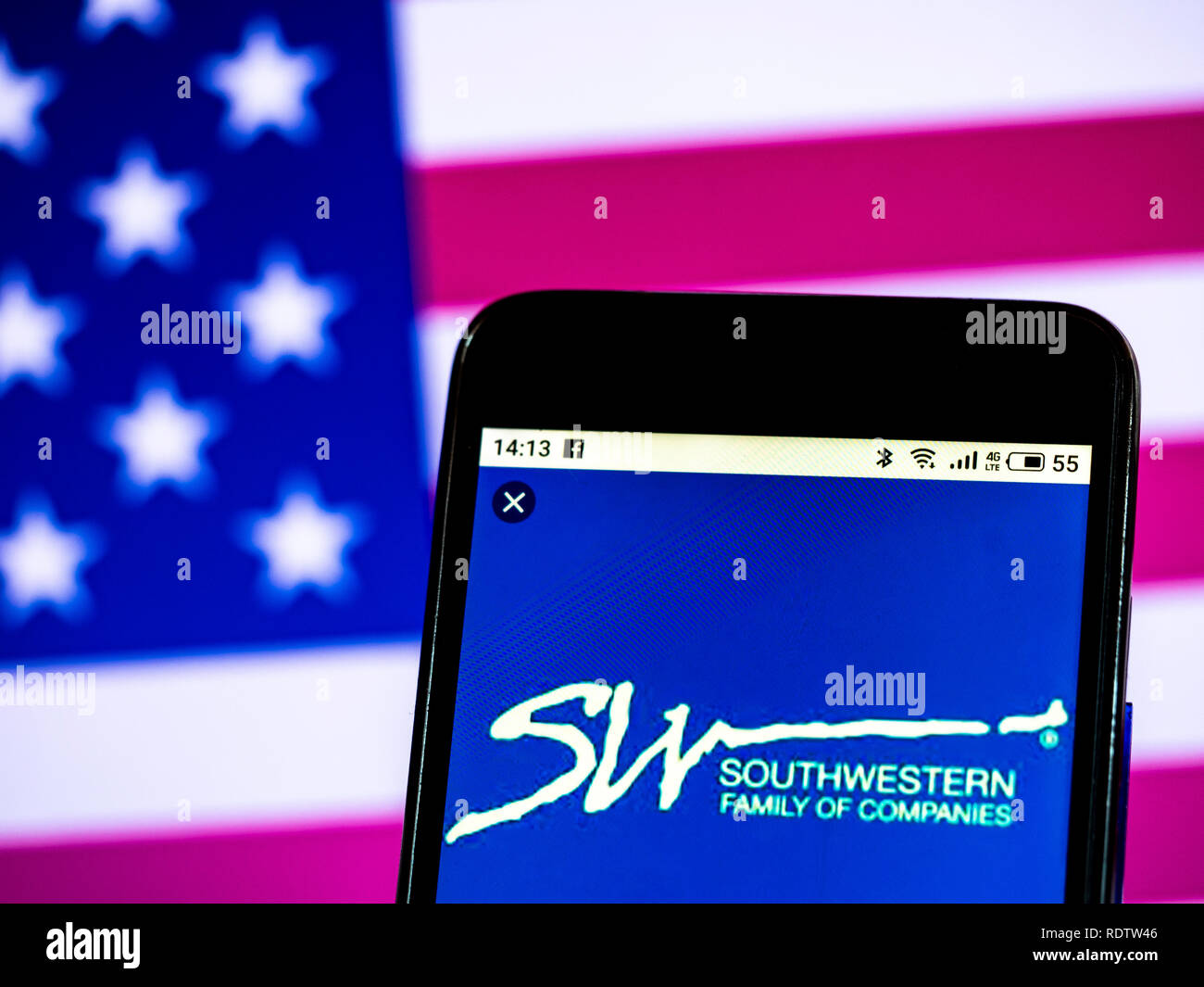 Southwestern Family of Companies logo seen displayed on smart phone ...