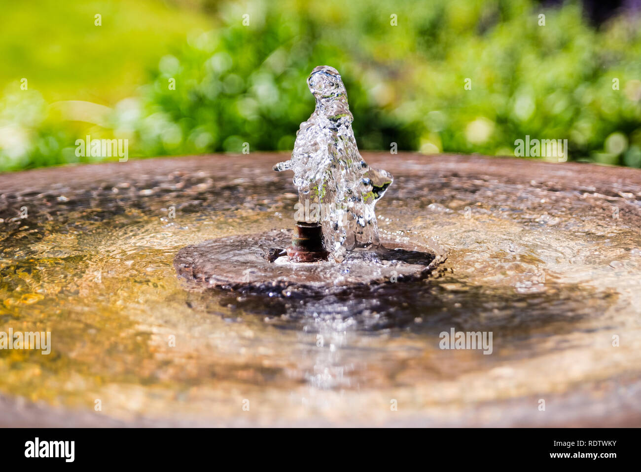 Close up of water fountain; high speed photo Stock Photo