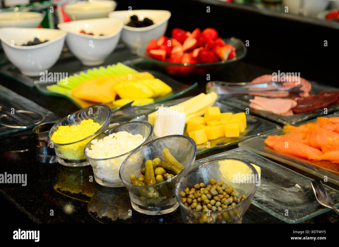 Continental Breakfast Buffet Stock Photo Alamy