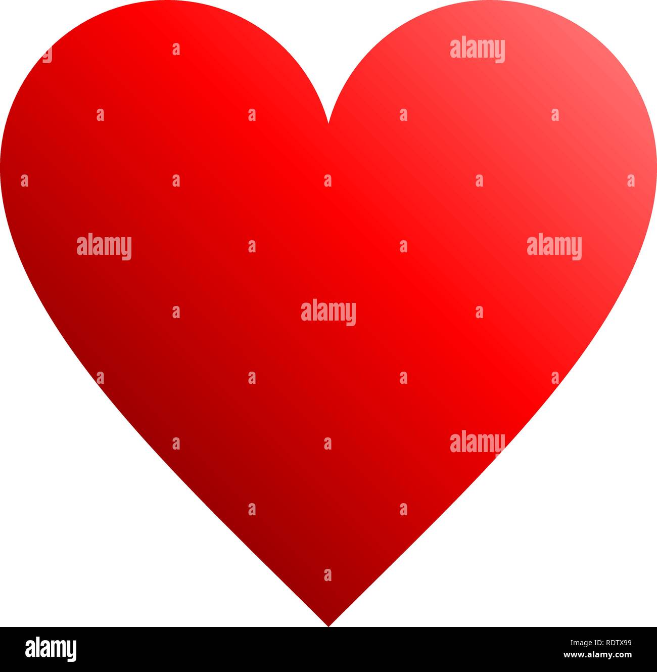 Heart symbol icon - red gradient, isolated - vector illustration Stock Vector