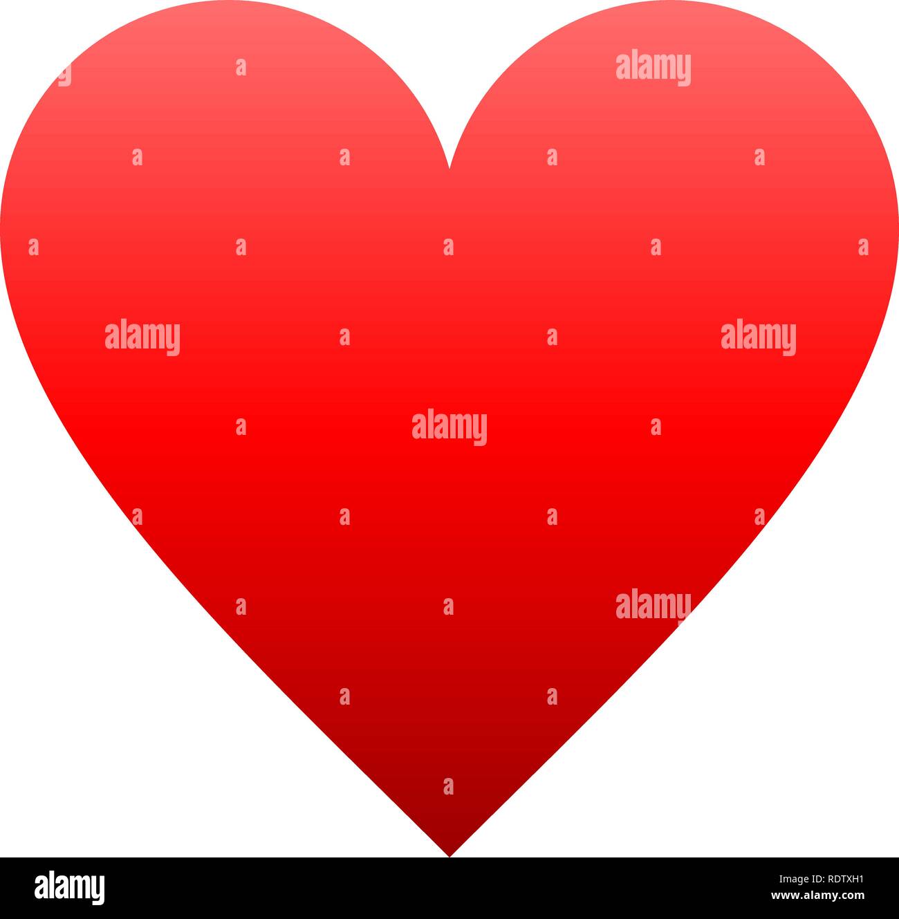 Heart symbol icon - red gradient, isolated - vector illustration Stock Vector