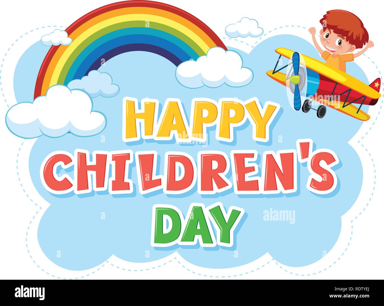 Happy children's day template illustration Stock Vector Image & Art - Alamy