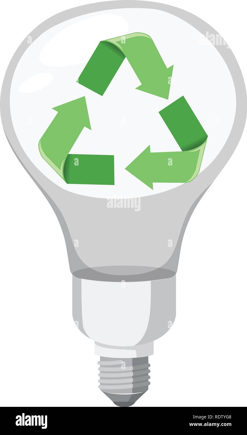 Green recycle symbol led light illustration Stock Vector Image & Art Alamy