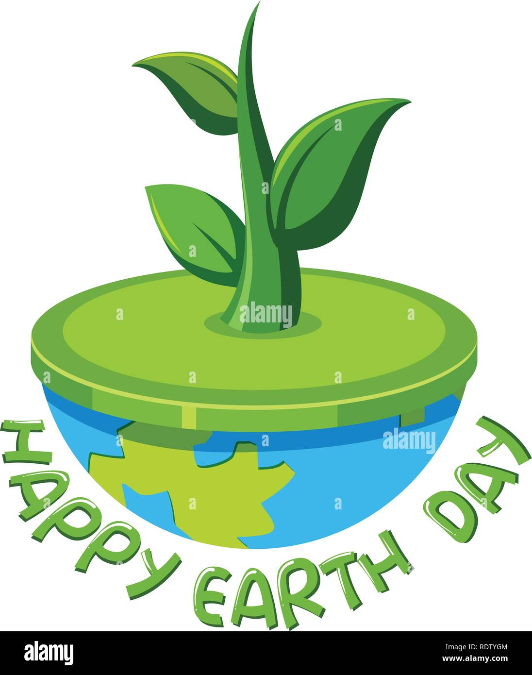 Happy earth day logo illustration Stock Vector Image & Art - Alamy