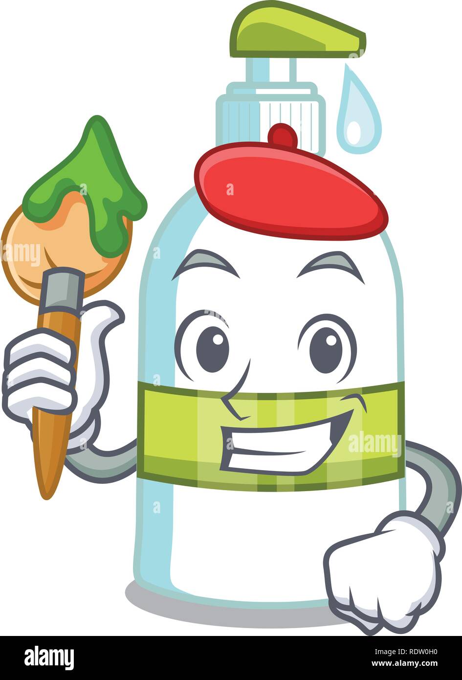 Artist liquid soap in the character bottles Stock Vector Image & Art Alamy