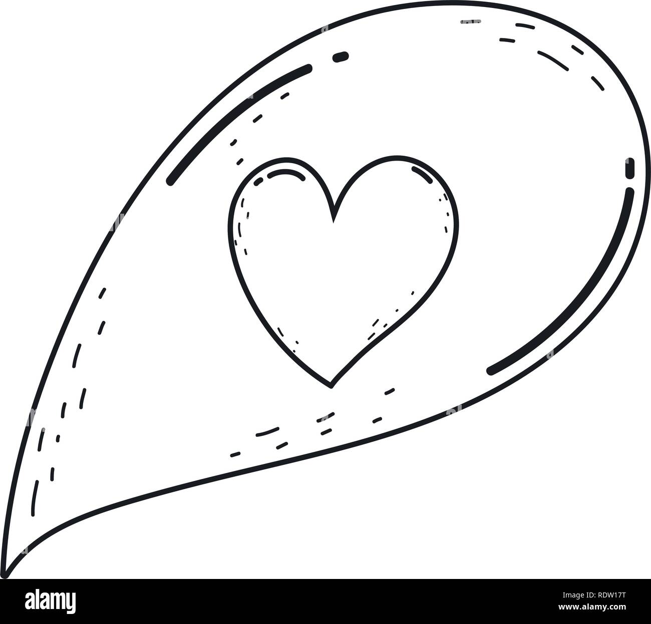speech bubble with heart Stock Vector Image & Art - Alamy