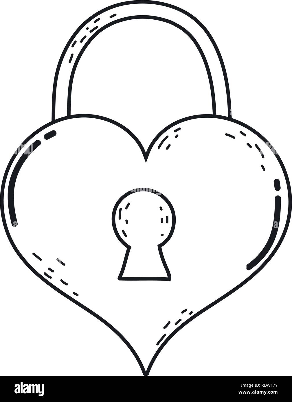padlock with heart love icon Stock Vector Image & Art - Alamy