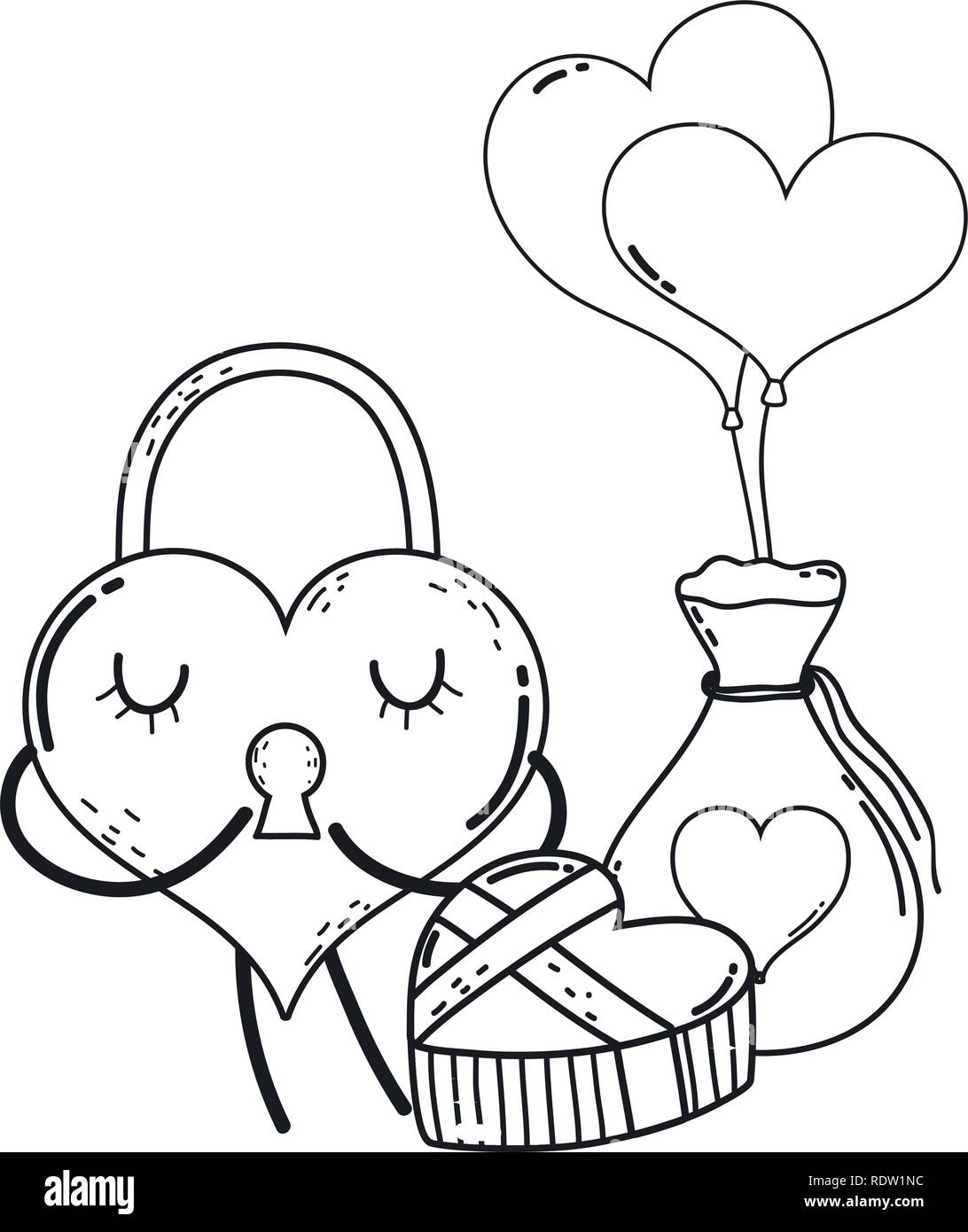 padlock with heart love icon Stock Vector Image & Art - Alamy
