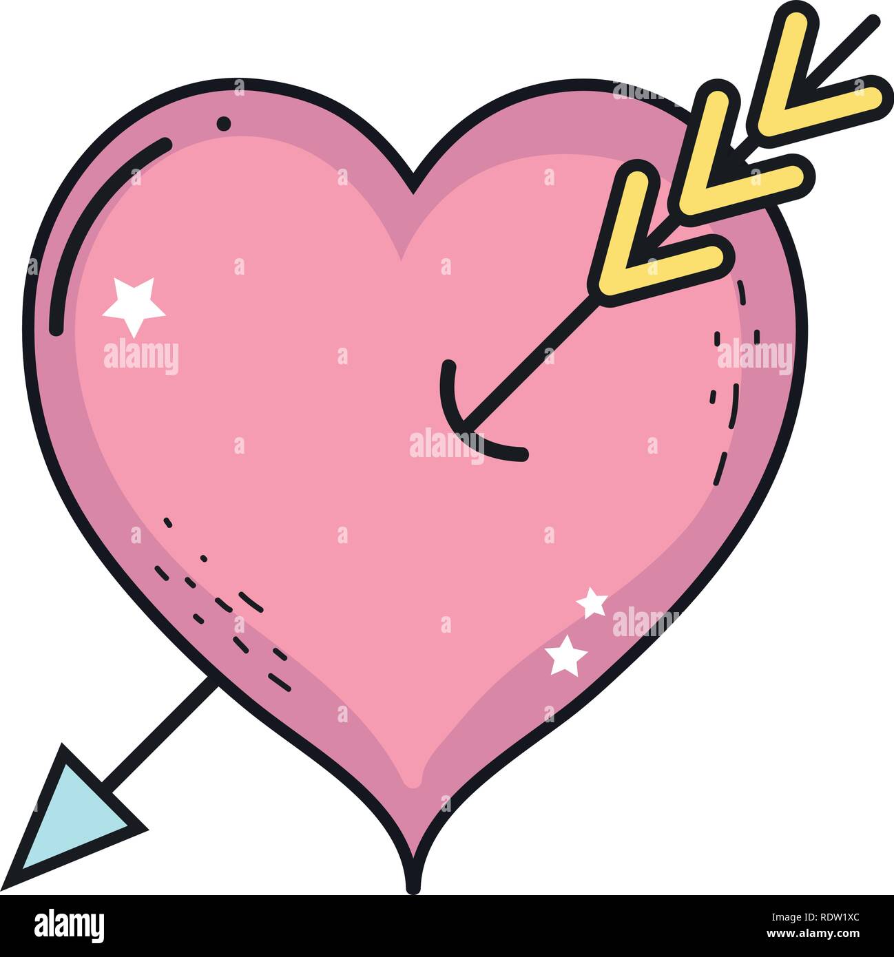 heart love card with arrow Stock Vector Image & Art - Alamy