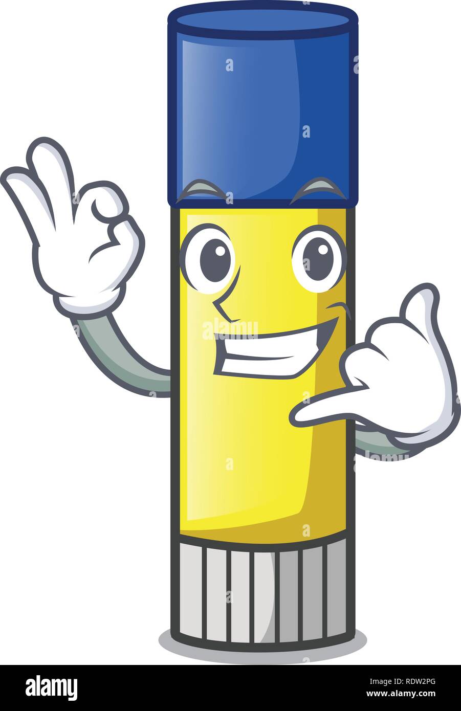 Call me cute cartoon on the glue stick Stock Vector Image & Art - Alamy