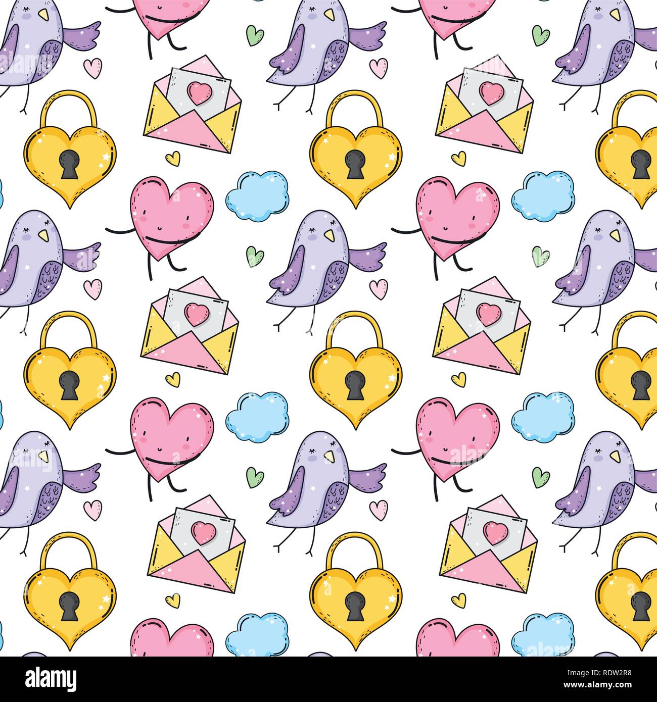 valentines day pattern background Stock Vector