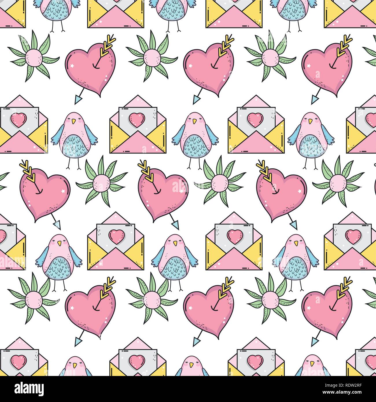 valentines day pattern background Stock Vector