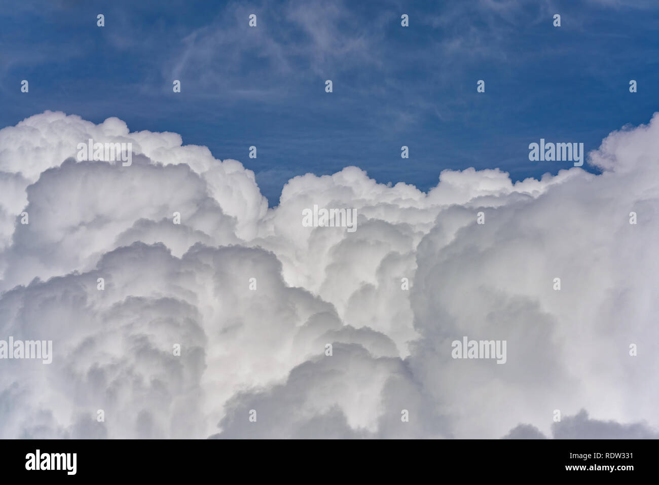 Aerial view of blue sky with clouds from jet flight Stock Photo - Alamy