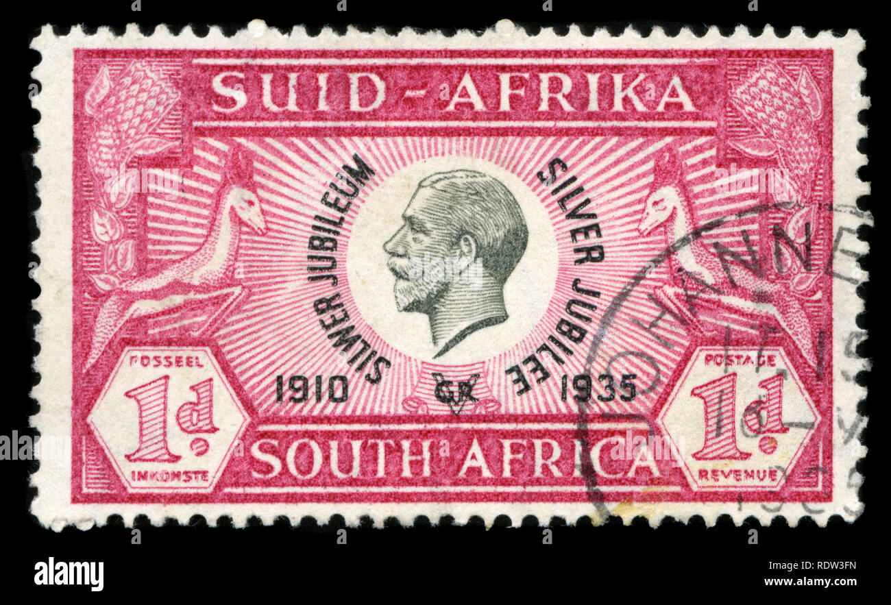 Postage stamp from South Africa in the King George V Silver Jubilee series issued in 1935 Stock Photo
