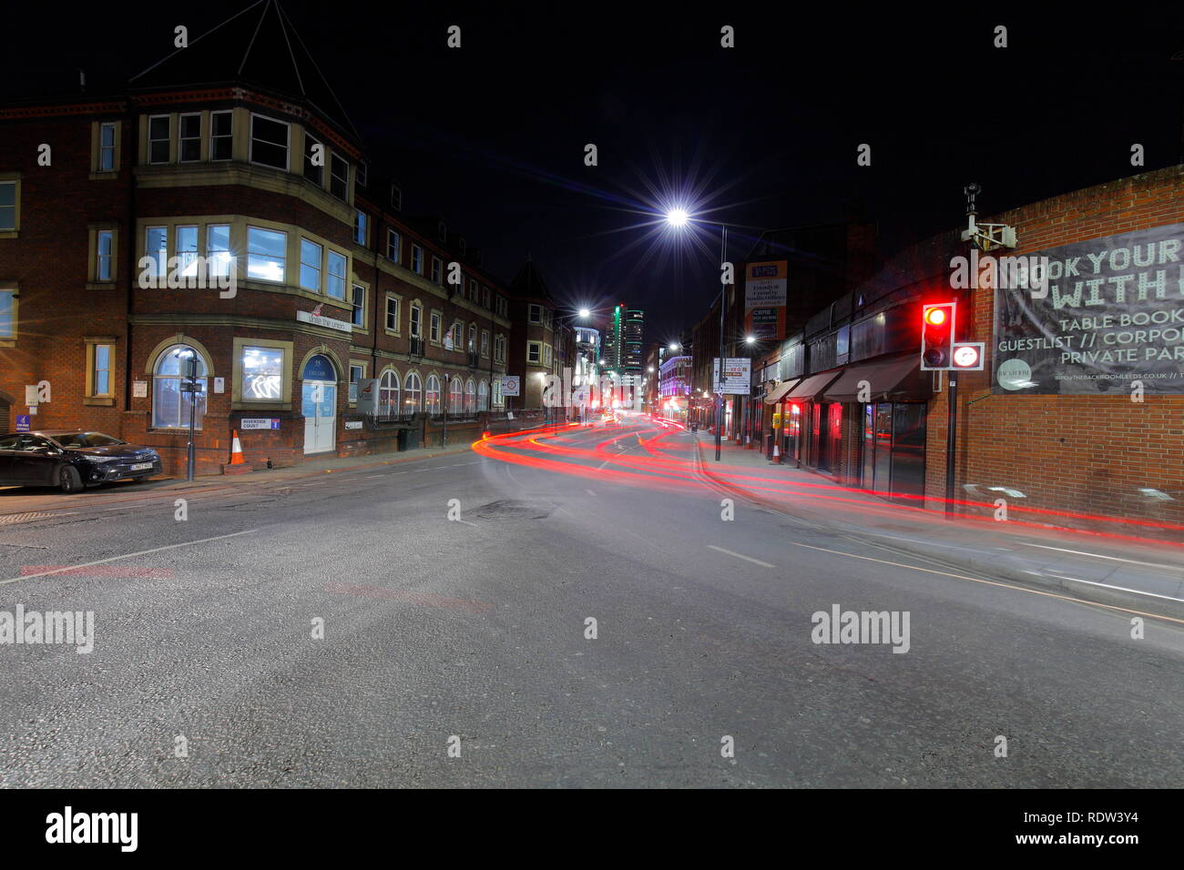 Call Lane at night in Leeds City Centre Stock Photo Alamy