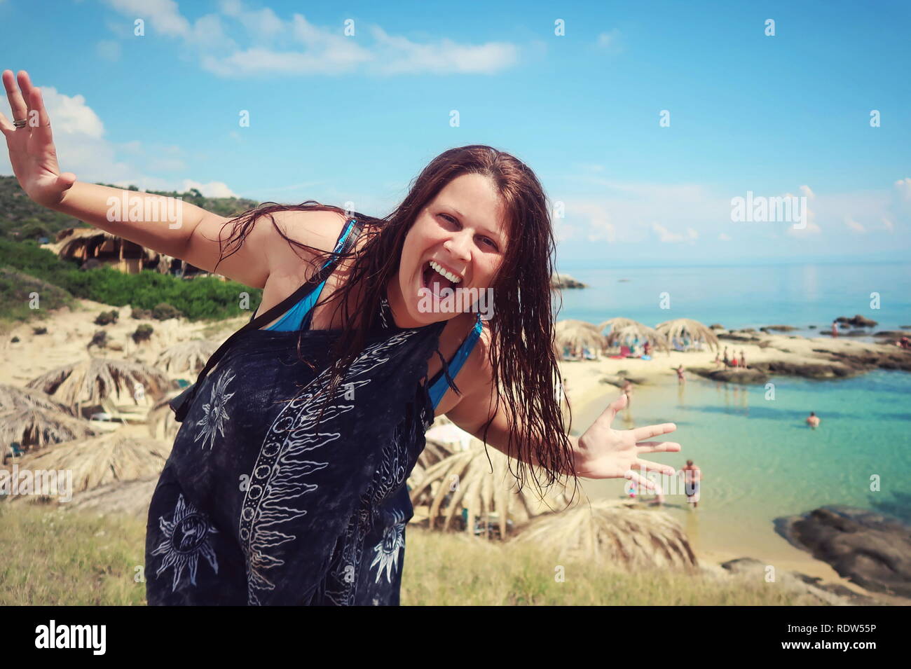 Beautiful woman relaxing outdoor hi-res stock photography and images ...