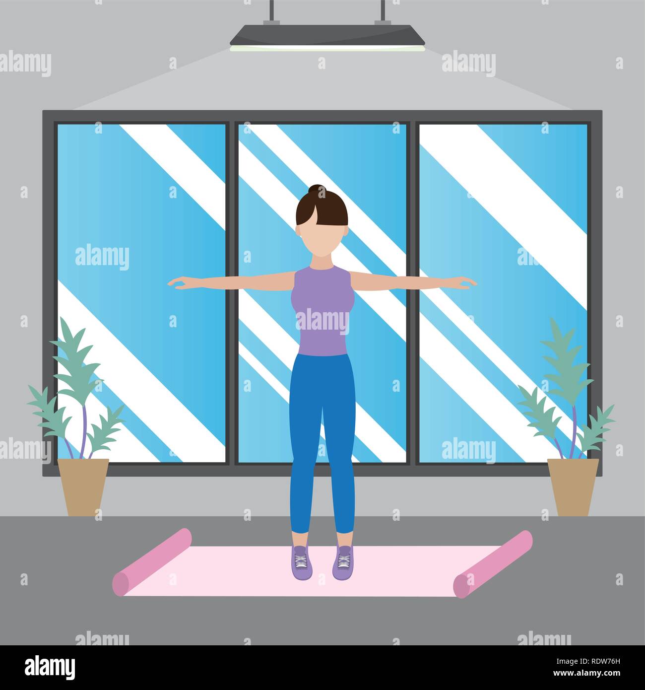 fit woman doing exercise Stock Vector Image & Art - Alamy