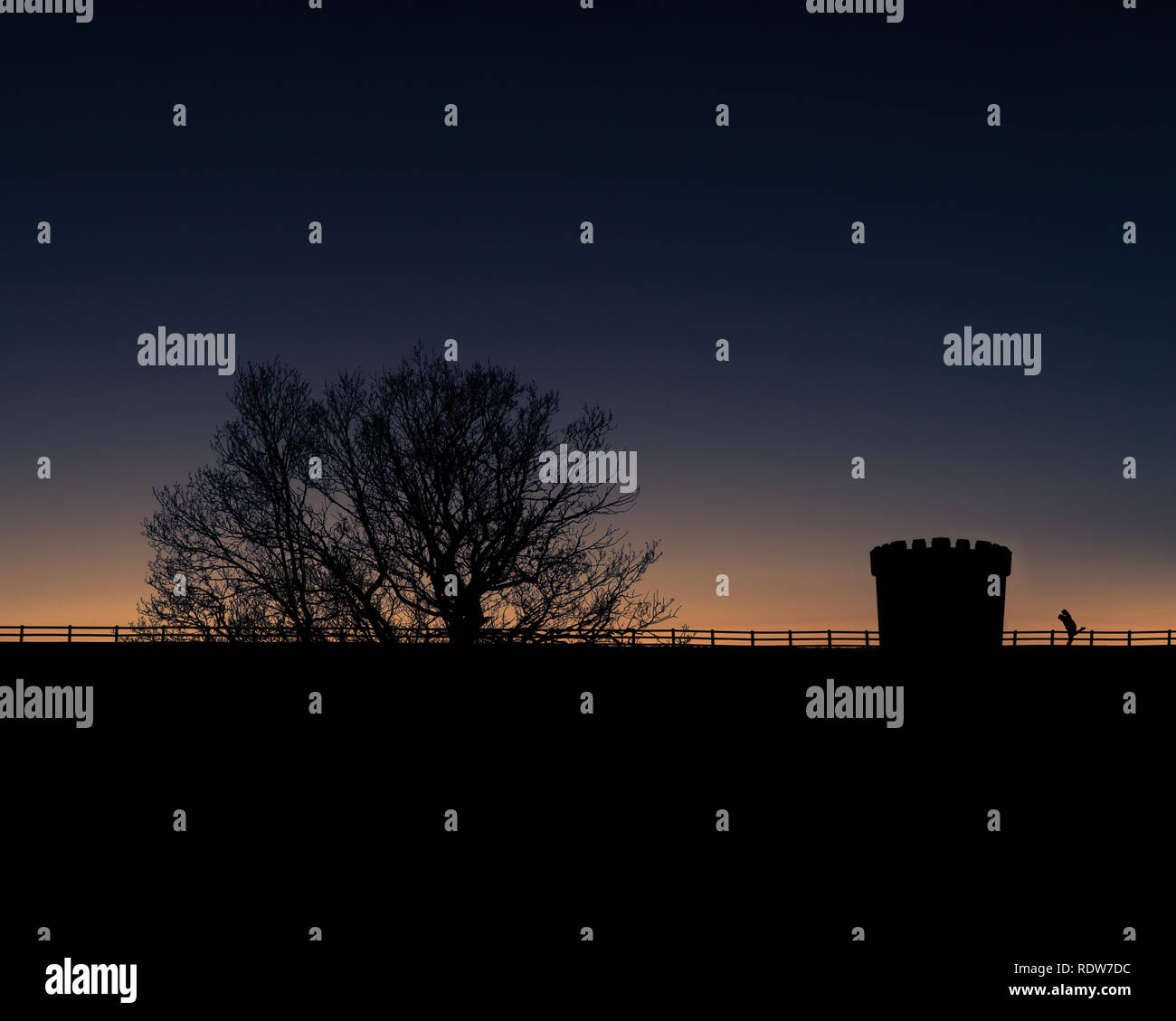 Silhouette Couple Kissing at Sunset Stock Photo - Alamy