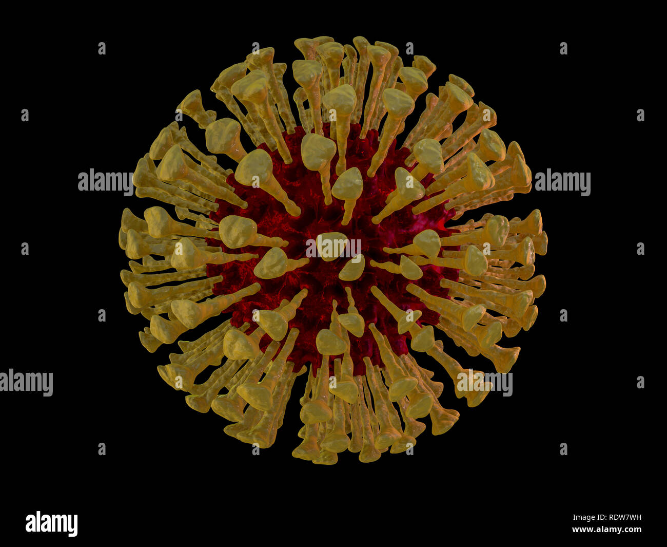 Close-up of virus or bacteria cells. 3D rendering Stock Photo - Alamy