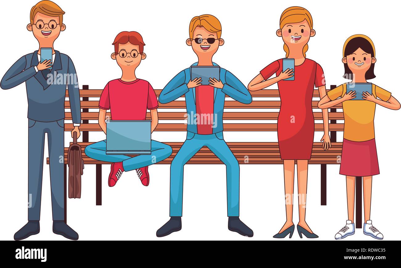 group of friends cartoon Stock Vector Image & Art - Alamy