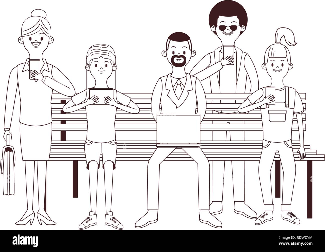 group of friends cartoon Stock Vector Image & Art - Alamy